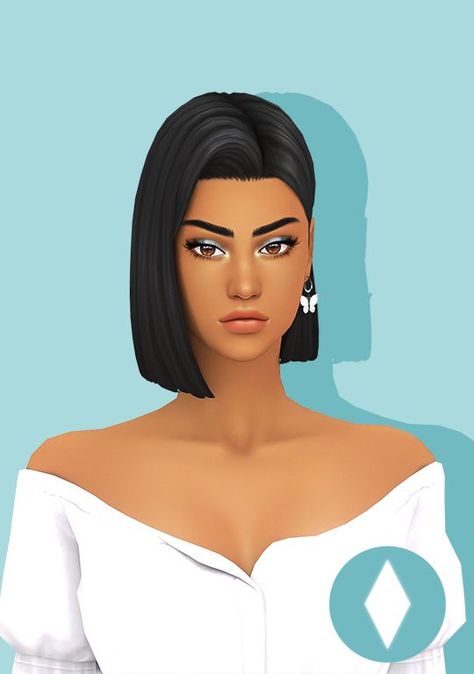 Sims 4 Female Short Hair, Sims 4 Cc Bob Hair, Sims 4 Short Hair Cc Maxis Match, Sims 4 Cc Short Hair Female Maxis Match, Sims 4 Short Hair, Female Sims, Undone Hair, Cc Hair, Female Shorts