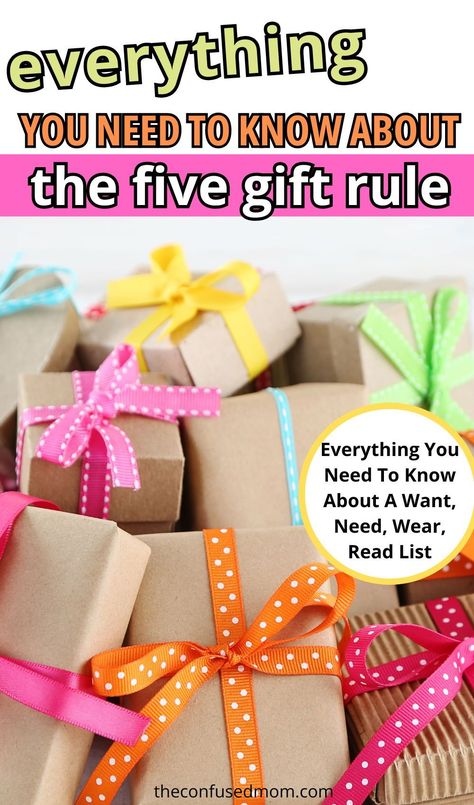 The 5 gift rule continues to gain popularity as a way to beat consumerism, reign in spending (and actually stick to your Christmas budget), all while providing gifts that are actually meaningful and useful. | 5 christmas gift rule ideas | the 5 christmas gift rule l 5 gift rule for christmas for kids ideas | 5 gift rule for kids | 5 gift rule ideas | 5 gift rule for christmas for kids | christmas gift budgeting | budgeting christmas gifts | kids christmas gifts something they need 7 Christmas Gift Rule, Gift Rule For Christmas, Something They Need Christmas Gifts, 5 Gift Rule For Christmas For Kids, Christmas List Printable, Toy Crane, Budget Christmas Gifts, Christmas Books For Kids, Rules For Kids