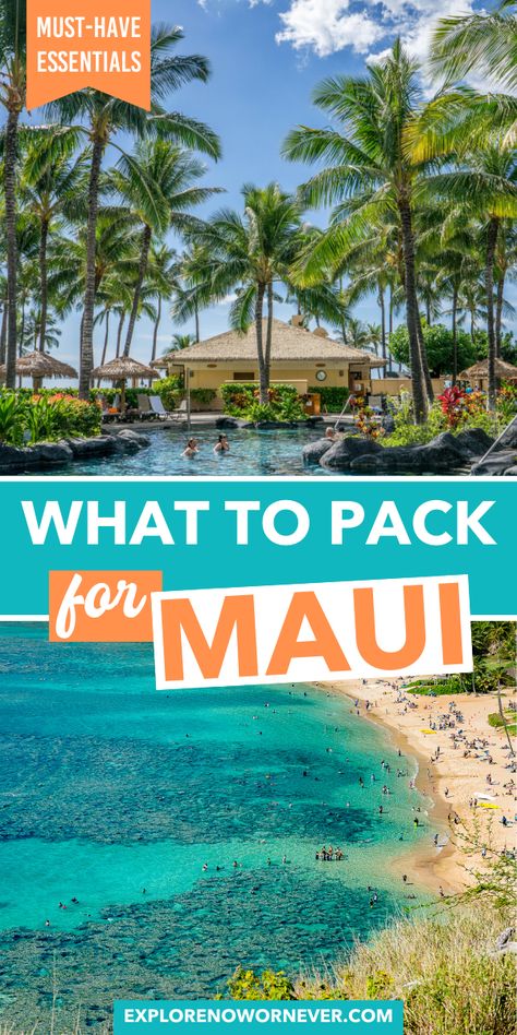 Maui Packing List, Hawaii Bucket List, Maui Travel Guide, Hawaii Packing List, Hawaii Packing, Maui Resorts, Cruise Packing, Hawaii Travel Guide, Trip To Maui