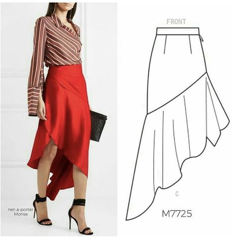 Flounce asymmetrical skirt Asymmetrical Skirt Pattern, Skirt Tutorial, Long Denim Skirt, Rock Outfit, Inspo Pics, Pattern Sewing, Skirt Patterns Sewing, Mccalls Sewing Patterns, Clothes Sewing Patterns