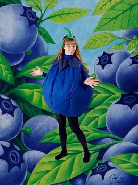 Reese's addicted to blueberries... Halloween 2014 blueberry costume Blueberry Costume Diy, Blueberry Costume, Fruit Halloween Costumes, Vegetable Costumes, Fruit Costumes, Purim Costumes, Kiss Costume, Carnaval Costume, Halloween Fruit