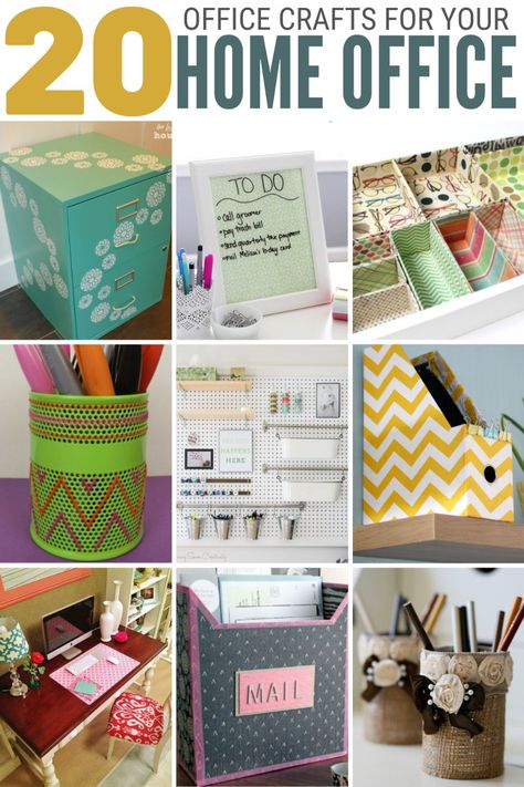 Home office organization can be a challenge. Read this article to learn 20 office crafts ideas to keep you organized and inspired. Creative Craft Ideas, Organizational Ideas, Diy Office, Handmade Inspiration, Office Crafts, Creative Craft, Home Office Accessories, Diy Desk, Home Office Organization