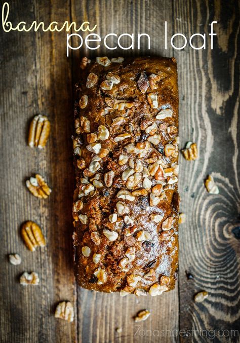 One of my favorite treats to pair with a cup of coffee is a slice of Banana Pecan Loaf Bread. The seasonal pecans really help put me into that autumn mindset. Pecan Loaf, Loaf Bread Recipe, Apple Bread Recipe, Tasty Bread Recipe, Healthy Meals For One, Healthy Snacks For Diabetics, Delicious Bread, Fall Days, Baking Sweets