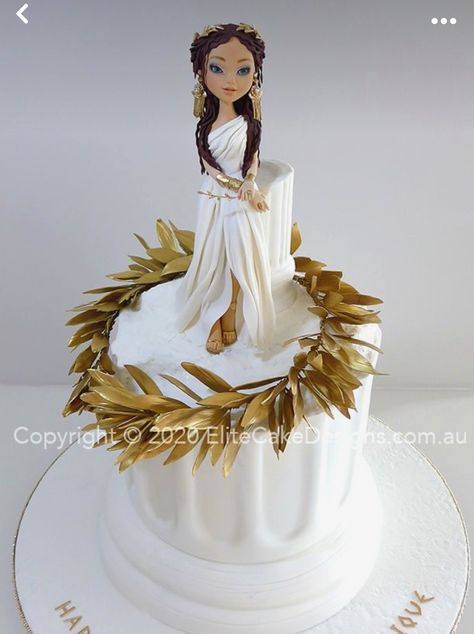 Goddess Party Theme, Greek Party Theme, Greece Party, Greek Theme, Greek Cake, Goddess Party, Novelty Cake, Toga Party, Jasmine Birthday