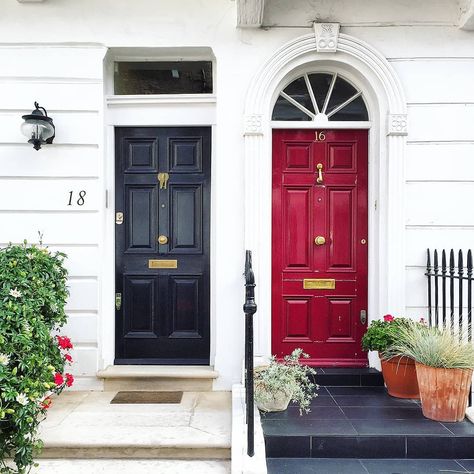 This Instagram Account Shares Amazing Photos Of The Doors Of London London Doors, Beautiful Front Doors, Front Door Paint Colors, Door Paint Colors, Watercolor Architecture, Yellow Doors, Front Door Colors, London Photography, Red Door