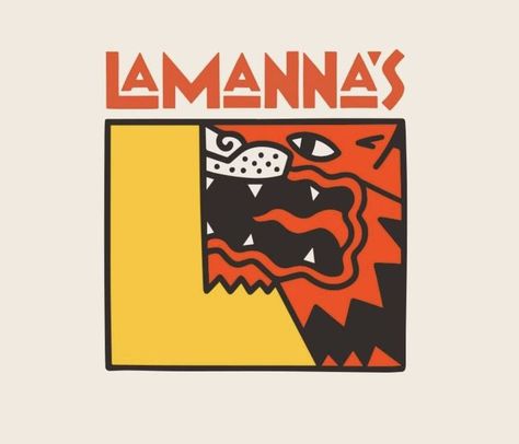 Jon Contino for La Manna Bakery. Cool geometric style. Jon Contino, Hand Drawn Logo, Type Posters, Logo Illustration, Color Swatches, Handmade Design, Traditional Tattoo, Color Inspiration, Vehicle Logos