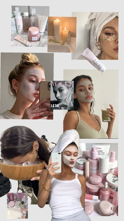 skincare that girl Girl Doing Skincare Aesthetic, That Girl Skincare, Girl Skincare Aesthetic, It Girl Skincare, Skincare Girl Aesthetic, Clean Girl Skincare, Skincare Board, Skincare Girl, Skincare Aesthetics