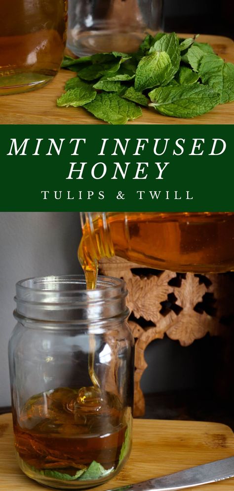 Herbal Infused Honey, Diy Infused Honey, Mint Infused Honey, How To Infuse Honey, Diy Flavored Honey, Honey Infused Recipes, Infused Oil Recipes Cooking, Infused Honey Recipes, Honey Infusions