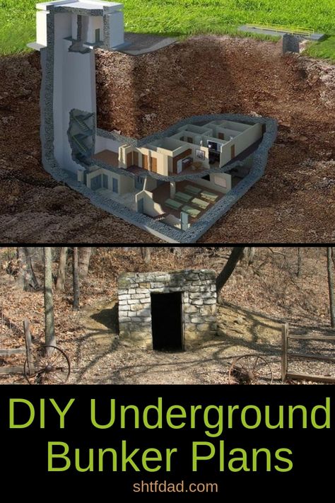 Wondering how to build a DIY underground bunker for survival? See what you need to do before you start building, where to get plans and what not to do. Keep your family safe YOUR way! #undergroundbunker #diy #shtf #shtfdad #survival #preparedness #keepfamilysafe Survival Bunker Ideas, Diy Survival Shelter, Underground Homes Plans How To Build, How To Build A Bunker, Diy Bunker Underground Shelter, Prepper Bunker, Emergency Bunker, Underground Bunker Plans, Underground Survival Shelters