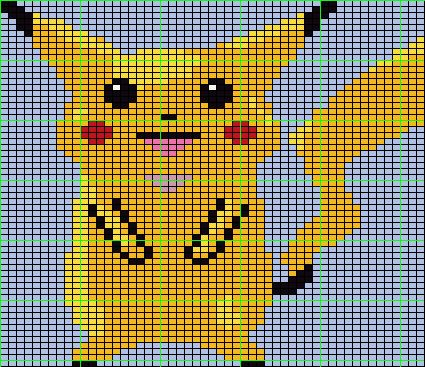 Pikachu Pokemon Knitting Chart Pokemon Sweater Knitting Pattern, Pikachu Knitting Pattern Free, Pokemon Knitting, Knitting Pattern Chart, Knitting Kids Sweaters, Knitted Jackets Women, Fair Isle Chart, Pokemon Pattern, Hand Knitted Jumpers