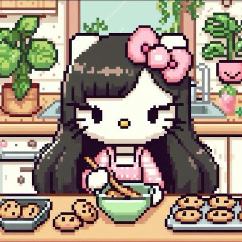 Hello Kitty Icon Aesthetic, Hello Kitty Eating, Hello Kitty Girl, 헬로키티 배경화면, Kitty Girl, Hello Kitty Aesthetic, Kitty Pictures, Hello Kitty Art, Kitty Art