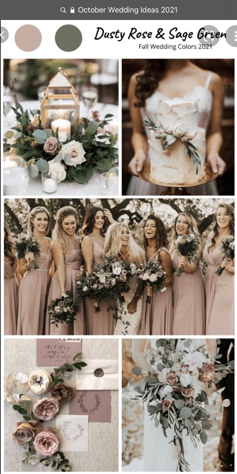 Green Wedding Theme Cake, Dusty Rose Sage Green Wedding, Dusty Rose Wedding Theme, Sage Green Wedding Theme, Green Wedding Theme, Rose Wedding Theme, Wedding Theme Color Schemes, Fall Wedding Color Schemes, Wedding Color Pallet