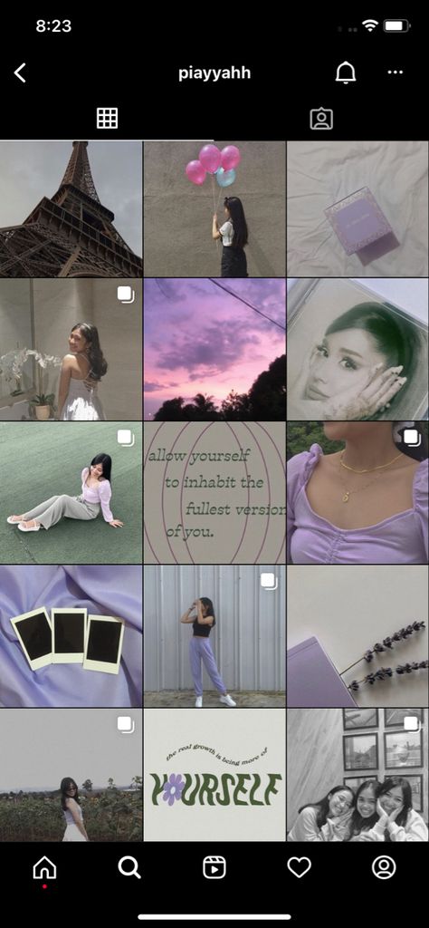 Purple Aesthetic Instagram Feed, Purple Ig Feed, Lilac Instagram Feed, Purple Instagram Feed, Purple Instagram, White Feed, Aesthetic Instagram Feed, Ig Feed Ideas, Best Instagram Feeds