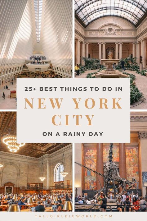 Here are over 25 of the top things to do in NYC on a rainy day and NYC's best indoor activities, according to a local. rainy day NYC | things to do in NYC when it rains what to do on a rainy day in NYC | indoor things to do in NYC | things to do indoors in NYC | what to do in NYC when it rains | rainy day activities NYC indoor activities NYC adults | indoor attractions NYC what to do in NYC in the rain | what to do in New York City when it's raining #NYC #NewYorkCity New York City In The Rain, Things To Do In Nyc On A Rainy Day, New York City Rainy Day, Nyc On A Rainy Day, Nyc In The Rain, Nyc What To Do, March In Nyc, New York In July Outfits, Cheap Things To Do In Nyc