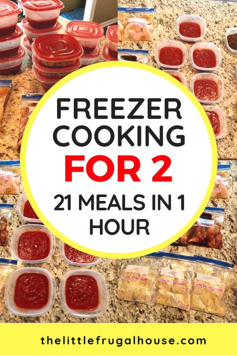 Chicken Freezer Cooking Plan: 18 Meals in 30 Minutes Meals In Bulk, Cooking For 2, Meals For 2, Freezer Dinners, Freezer Friendly Meals, Freezable Meals, Freezer Meal Planning, Make Ahead Freezer Meals, Healthy Freezer Meals