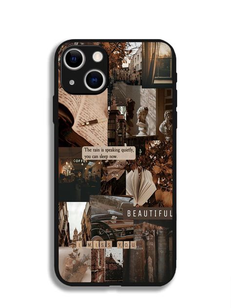 Multicolor    TPU Graphic Phone Cases Embellished   Phone/Pad Accessories Customize Phone Case Ideas, Iphone Skins Design, Coffee Aesthetic Phone Case, Aesthetic Pictures For Phone Case, Customized Phone Cover Ideas, Phone Covers Aesthetic, Vintage Phone Cover, Phone Case Pictures, Aesthetic Phone Case Design