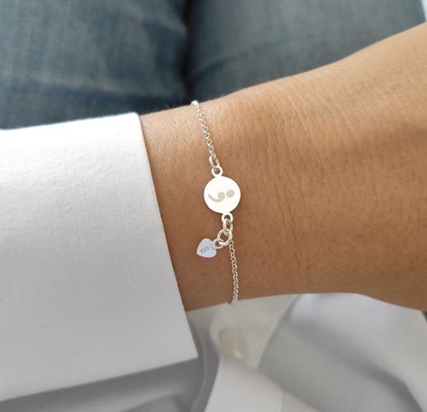 Awareness Bracelet, Star Bracelet, Tiny Heart, Classy Jewelry, Small Heart, Bracelet Sizes, Chain Link Bracelet, Silver Bracelets, Hand Stamped