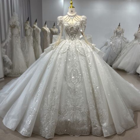 Jancember 2024 Gorgeous Women's Wedding Dresses For Women Long Sleeves Princess Custom Made Gowns Wedding Dresses For Women, Bridal Women, Womens Wedding Dresses, Suzhou, Bride Bridal, Gown Wedding Dress, Issey Miyake, Petticoat, Pregnant Women