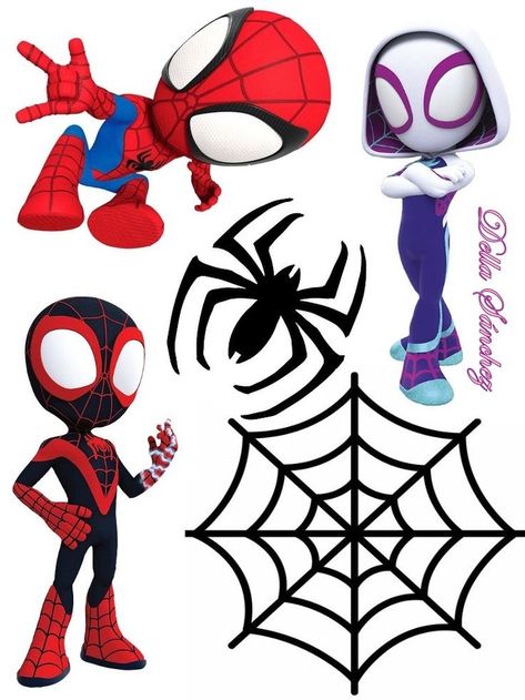 Spidey And Friends Cake Topper, Spider And Friends Cake, Spidey Cake Topper, Spidey And His Amazing Friends Birthday, Cake Spiderman, Spiderman Toddler, Spidey Party, Spiderman Cake Topper, Cake Cartoon