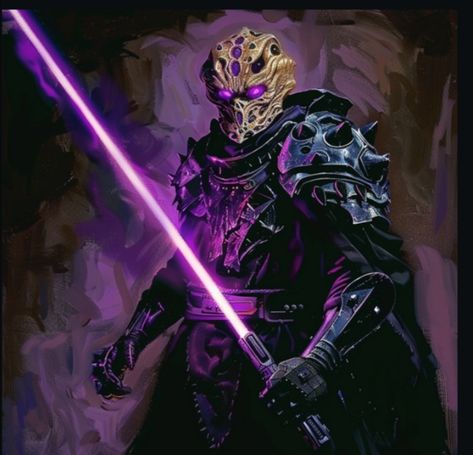 Lightsaber Art, Star Wars Purple, Purple Lightsaber, Darth Bane, Sith Lords, Dark Lord Of The Sith, Sith Lord, Star Wars Pictures, Dark Lord