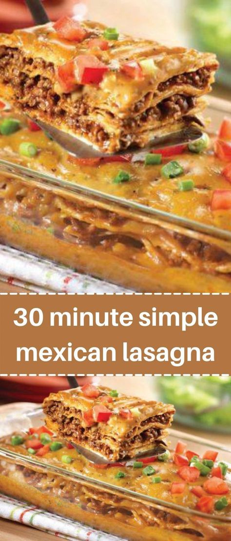 Whip up a delicious 30-minute Mexican Lasagna. Layers of tortillas, seasoned meat, cheese, and salsa create a quick and satisfying meal. Mexican Lasagna Low Carb, Low Carb Mexican Lasagna With Tortillas, Mexican Lasagna With Flour Tortillas, Mexican Style Lasagna, Enchilada Lasagna With Tortillas, Mexican Lasagna Recipe With Tortillas, Mexican Taco Lasagna, Mexican Lasagna With Tortillas, Easy Mexican Lasagna