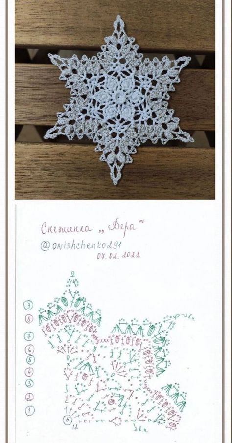 Crochet Snowflake Diagram, Crochet Snowflake Doily, Free Crochet Snowflake Patterns, Crochet Christmas Snowflakes, Crochet Snowflake, Crochet Ornament Patterns, Crochet Snowflake Pattern, Crochet Doily Diagram, Crochet Xmas