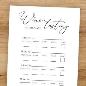 Wine Tasting Score Cards Blind Wine Tasting Game Card Home - Etsy Boho Bridal Shower Backdrop, Miss To Mrs Backdrop, Home Wine Tasting, Wine Tasting Card, Blind Wine Tasting, Bridal Shower Wine, Bridal Shower Backdrop, Wine Party, Drunk In Love