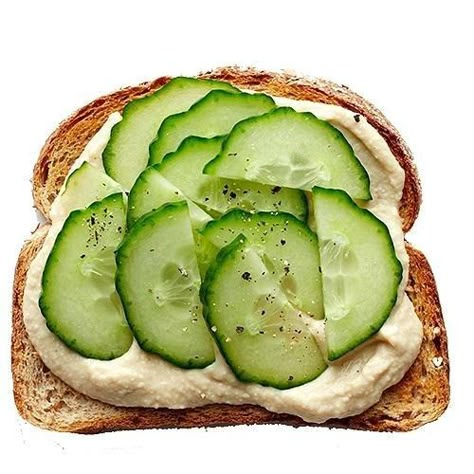 Cucumber Toast, Hummus Cucumber, Appetizer Toasts, Food Png, Breakfast Toast, Clean Girl Aesthetic, Green Juice, Morning Food, Food Inspo