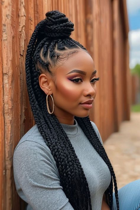 Cute Hairstyles Black Hair, Diva Hairstyles, Florida Hair, Corn Rolls, Latest Braided Hairstyles, Long Braided Hairstyles, Braids With Shaved Sides, Κούρεμα Bob, Hairstyles Black Hair