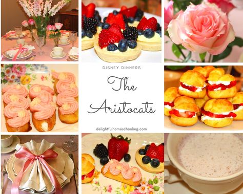 Aristocats Food Ideas, Aristocats Themed Dinner, Aristocats Party Food, Aristocats Dinner And A Movie, Disney Dinner Ideas, Wednesday Meals, Parisian Brunch, Movie Foods, Movie Inspired Recipes