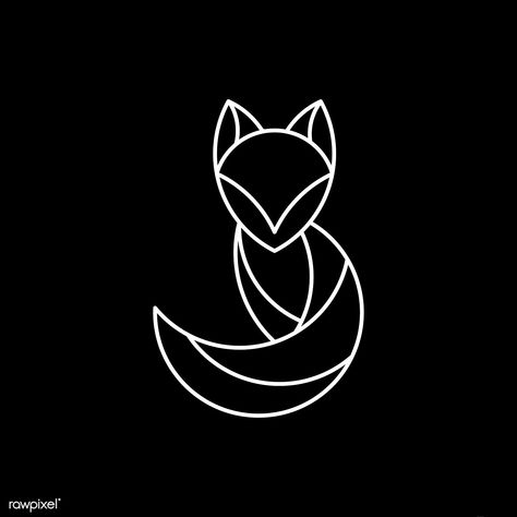 Simple Fox Tattoo, Geometric Art Animal, Fox Tattoo Design, Animal Vector, Fox Drawing, Graphisches Design, Fox Logo, Fox Tattoo, Geometric Animals