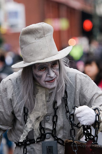 Marley~love! Jacob Marley Costume, Scrooge Fancy Dress, Ebenezer Scrooge Costume, Jacob Marley Makeup, Marnie Cromwell Costume, Christmas Carol Play, Scrooge A Christmas Carol, Christmas Carol Charles Dickens, Scrooge Christmas