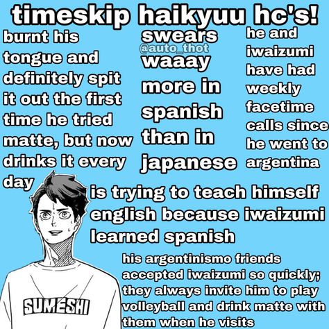 Oikawa Headcanon, Timeskip Oikawa, Oikawa Tooru Fanart, Anime Headcanons, Volleyball Boys, Tooru Oikawa, Haikyuu Volleyball, Volleyball Anime, Kirishima Eijirou