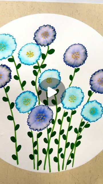 57K views · 1.9K likes | Simple and Easy Drawing Ideas on Instagram: "Artistry in Bloom: Delve into the World of Floral Painting as Masterful Hands Create Exquisite Flowers on Canvas. Experience the Magic as Water Drops are Skillfully Used to Spread Colors, Evoking Shades and Depth, Bringing the Blossoms to Life in a Symphony of Nature and Art" Easy Watercolor Paintings For Kids, Easy Floral Painting, Simple Flower Drawing, Fabric Painting Techniques, Watercolor Paintings Easy, Plant Drawing, Flower Canvas, Easy Watercolor, Simple Flowers