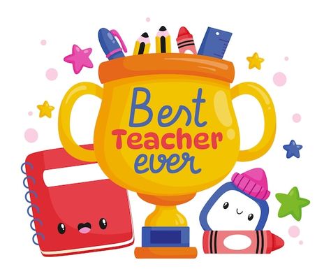 Teachers Day Activities For Kids, Teacher's Day Card Ideas, Teacher Illustration, Happy Teachers Day Wishes, Teachers Illustration, Crafts Ideas For Kids, Attendance Chart, Quotes Lettering, Teachers Day Greetings