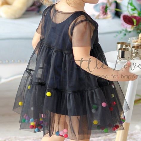 Black Dress Kids, Tulle Baby Dress, Black Tulle Dress, Baby Mode, Girls Tulle Dress, Kids Dress Wear, 파티 드레스