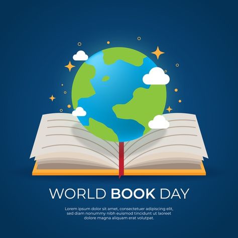 World Education Day, Book Concept, World Teacher Day, Education Day, Flat World, Kids Reading Books, World Teachers, World Book Day, Creative Advertising Design