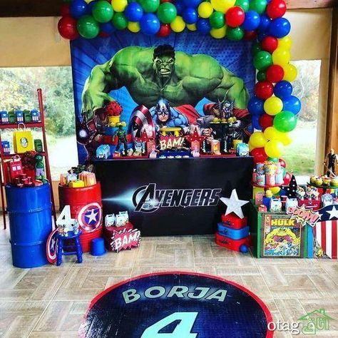 Ideas cumpleaños Avengers Avengers Birthday Decorations, Avengers Theme Birthday, Avengers Birthday Party Decorations, Avengers Birthday Party, Hulk Birthday Parties, Marvel Birthday Party, Marvel Party, Hulk Birthday, Avengers Theme