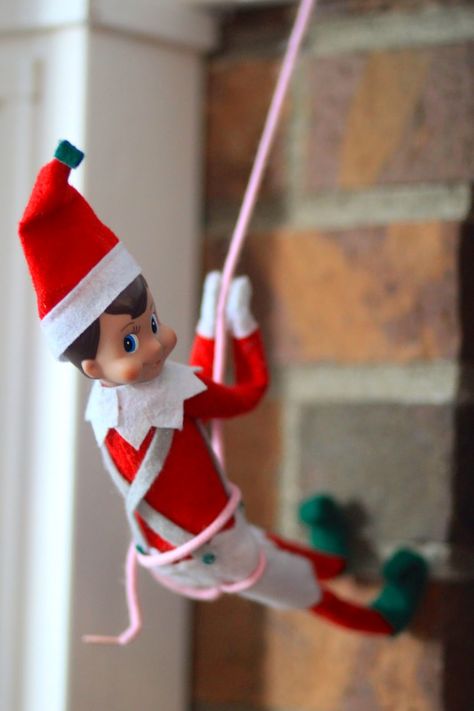 Rock Climbing Rock Climbing Elf On The Shelf, Elf On The Shelf Rock Climbing, Foam Clay, Rock Climbing Wall, Elf Ideas, Apartment Aesthetic, Shelf Ideas, Rock Climbing, On The Shelf