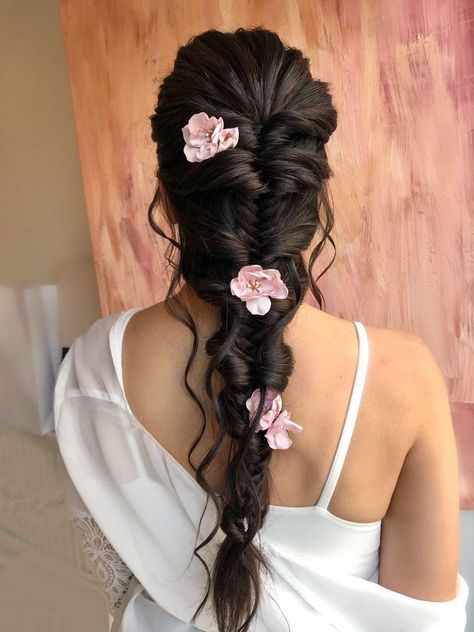 Bridal Hair Flowers Wedding Hair Pins Set Floral Accessory Gift for Bridesmaids Headpiece Dusty Pink Blossoms 3451 by BridalTreasureStudio on Etsy Hair Flowers Wedding, Flowers Wedding Hair, Bridesmaid Hair Flowers, Cute Wedding Hairstyles, Bridesmaid Headpiece, Pink Gift Ideas, Romantic Updo, Gift For Bridesmaids, Wedding Hairstyles Bride