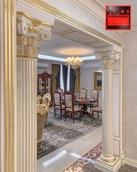 Hall Pillar Design, Classic Interior Design Living Room, Luxury Interior Design Living Room, Design Staircase, Gypsum Design, Interior Wall Colors, Gypsum Decoration, House Interior Design Styles, Nice House