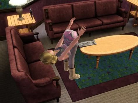 Don't mind me...! Just doing my daily yoga exercises. I do not own this picture. Cursed Sims, Human Butterfly, Sims Glitches, Funny Sims, Sims Funny, Sims Memes, Photo Funny, Sims Games, Sims 4 Characters