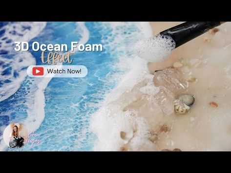 3D Ocean Foam Tutorial For Resin Waves - YouTube Demon Ideas, Ocean Foam, Golden Demon, Resin Waves, Waves Tutorial, Resin Work, Resin Crafts Tutorial, Resin Tutorial, Wave Art