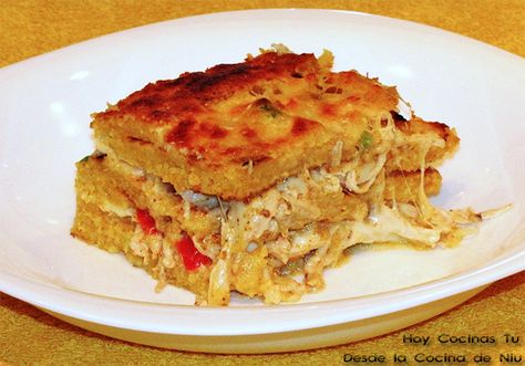 Hoy Cocinas Tú: Chalupa de Pollo Venezuelan Food, Latin Food, Cookbook Recipes, Popular Recipes, Lasagna, Mozzarella, Good Food, Meat, Chicken