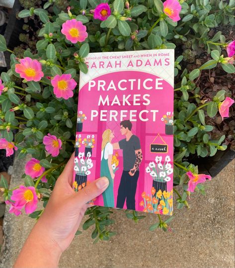 Book Lovers Cover, Practice Makes Perfect Sarah Adams, Books With Pink Covers, The Summer I Turned Pretty Book Collection, Must Love Flowers Book, Books And Flowers, Sarah Adams, Feminist Novels Book, Practice Makes Perfect