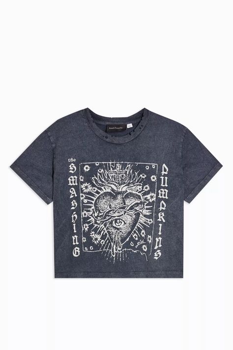 Carousel Image 1 Alternative Aesthetic, Cropped Graphic Tees, Smashing Pumpkins, Grunge Aesthetic, Topshop Outfit, Crop Tee, Outfits Aesthetic, Alternative Fashion, Concert Outfit