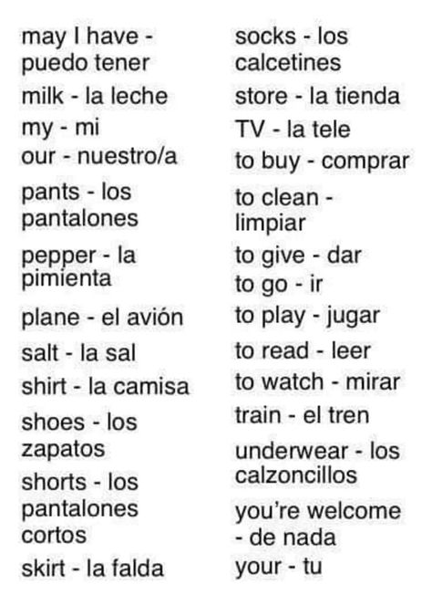 Spanish Flash Cards, Spanish Flashcards, Spanish Notes, Learn Spanish Free, Spanish Words For Beginners, Words In Spanish, Basic Spanish Words, Learn To Speak Spanish, Spanish Basics