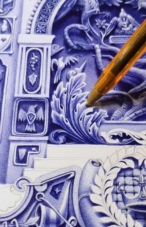 Pen Drawing Blue, Ballpoint Pen Art Sketches, Ballpoint Pen Drawing Sketches, Bic Pen Drawing, Blue Pen Drawing, Ball Point Pen Drawing, Pen Artwork, Biro Art, Ballpoint Pen Art