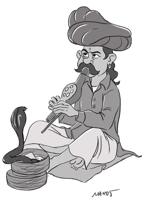 Snake charmer Snake Charmer Character Design, Snake Charmer Illustration, Snake Charmer Art, Snake Charmer Drawing, Yuan Ti, Memory Drawing, Snake Illustration, Banner Png, Snake Drawing