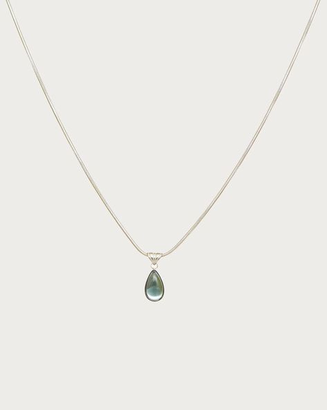 Waterdrop Necklace | En Route Jewelry Waterdrop Necklace, En Route Jewelry, Peridot Green, Dainty Chain, Jewelry Lookbook, Teardrop Necklace, Marine Blue, Jewelry Inspo, Dream Jewelry